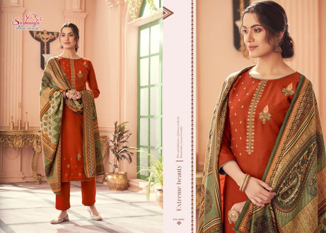 Sarmaaya Mishika  Zam Latest Fancy Festive Wear Designer Exclusive Embroidery Jam Cotton Dress Material